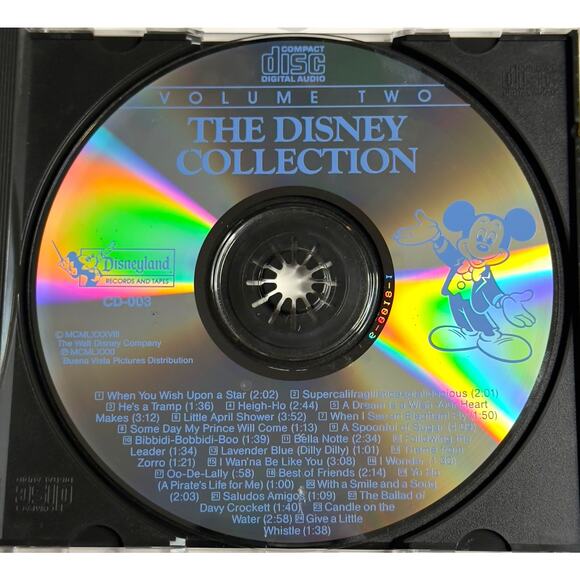 The Disney Collection Volume Two CD Original Soundtrack 1988, Disneyland Records - Picture 4 of 7